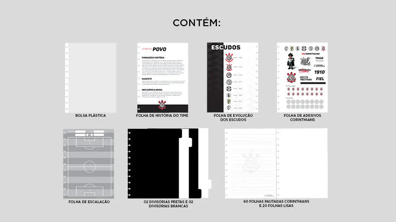 CADERNO CORINTHIANS TIMAO