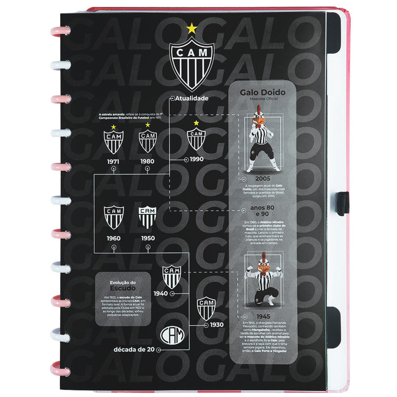 Caderno Atlético Mineiro Rosa