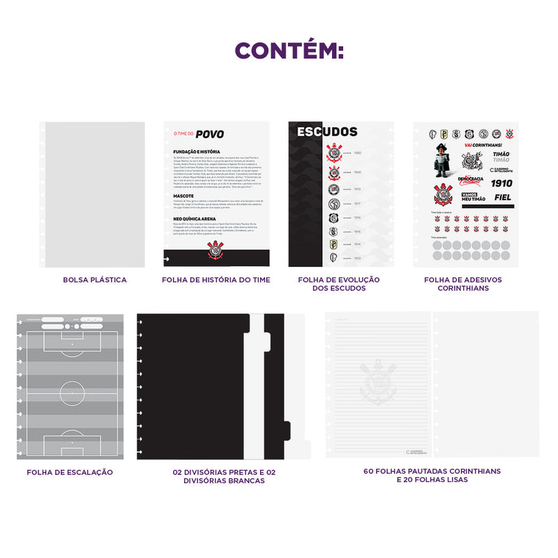 CADERNO CORINTHIANS FIEL