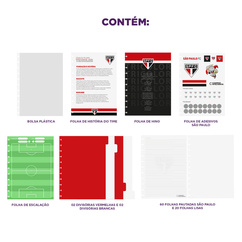 CADERNO SÃO PAULO TRICOLOR PAULISTA BRANCO