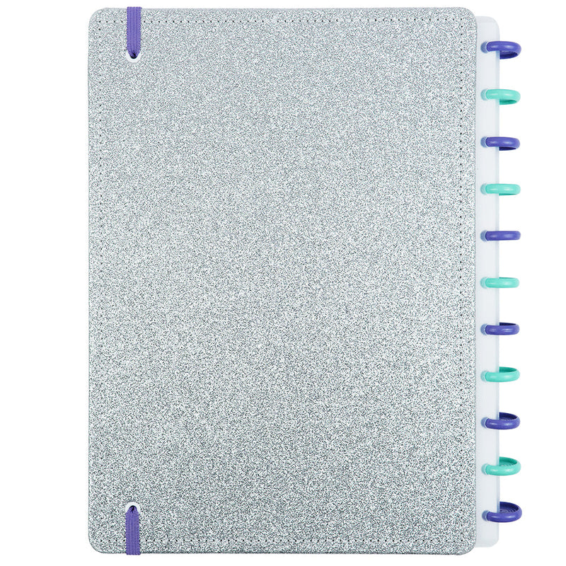 CADERNO LETS GLITTER SILVER 2.0