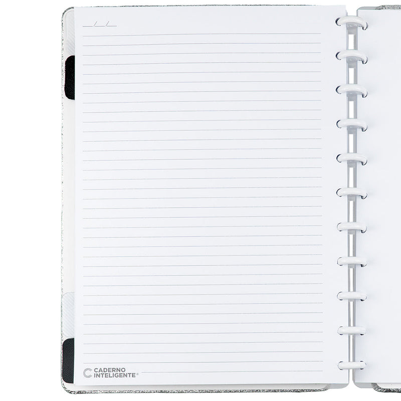Caderno Let's Glitter Silver