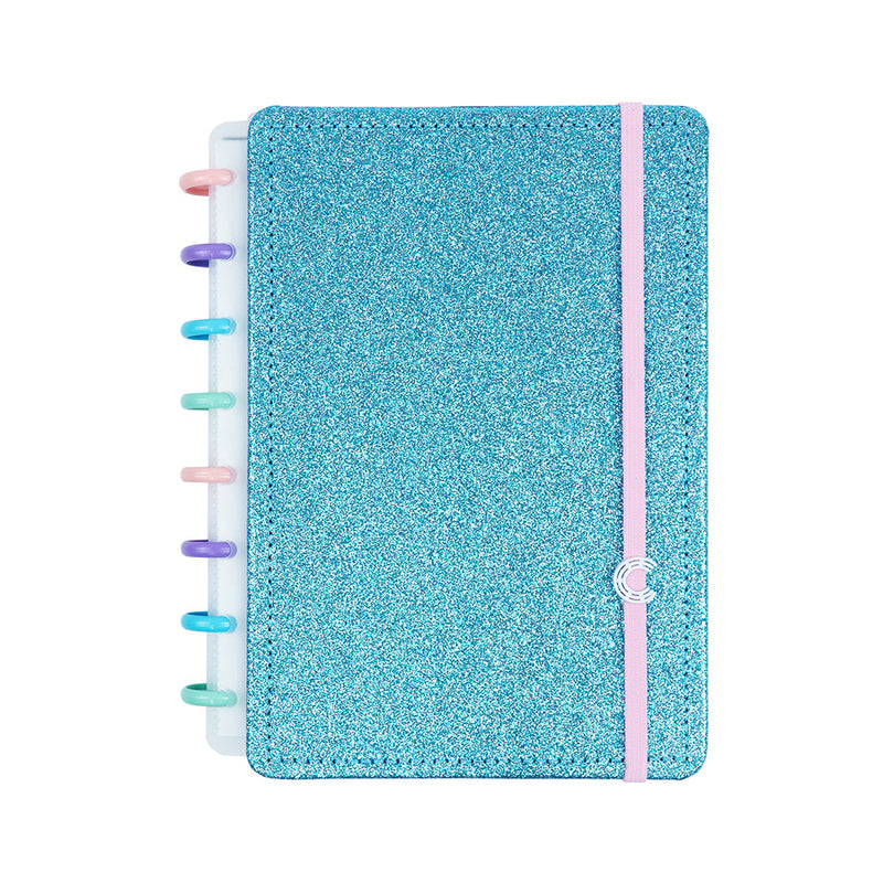 CADERNO LETS GLITTER OCEAN BLUE