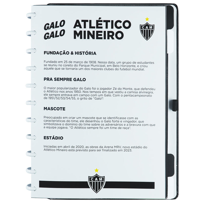 Caderno Atlético Mineiro Preto