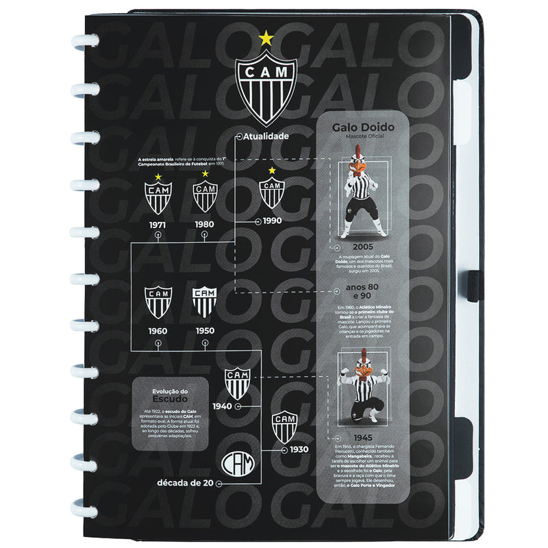 Caderno Atlético Mineiro Preto