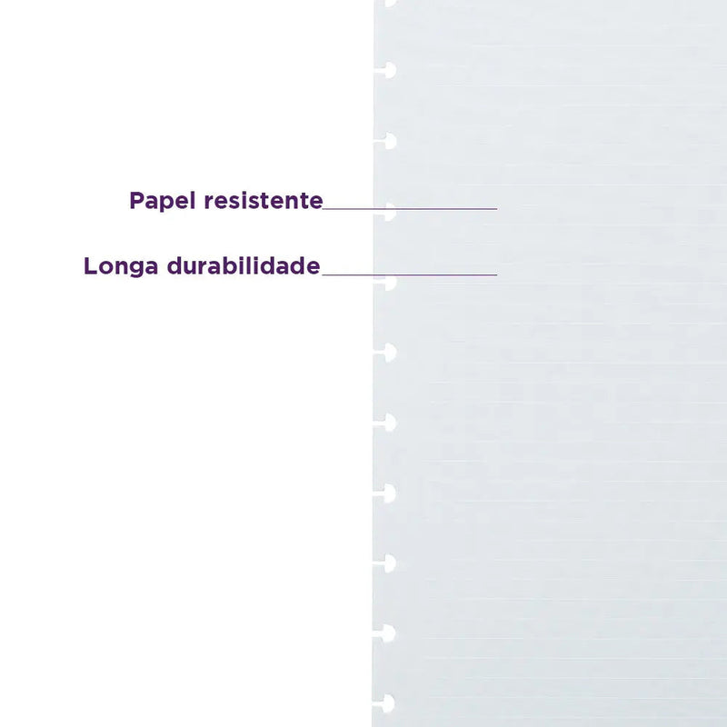 Refil Linhas Brancas Pautado