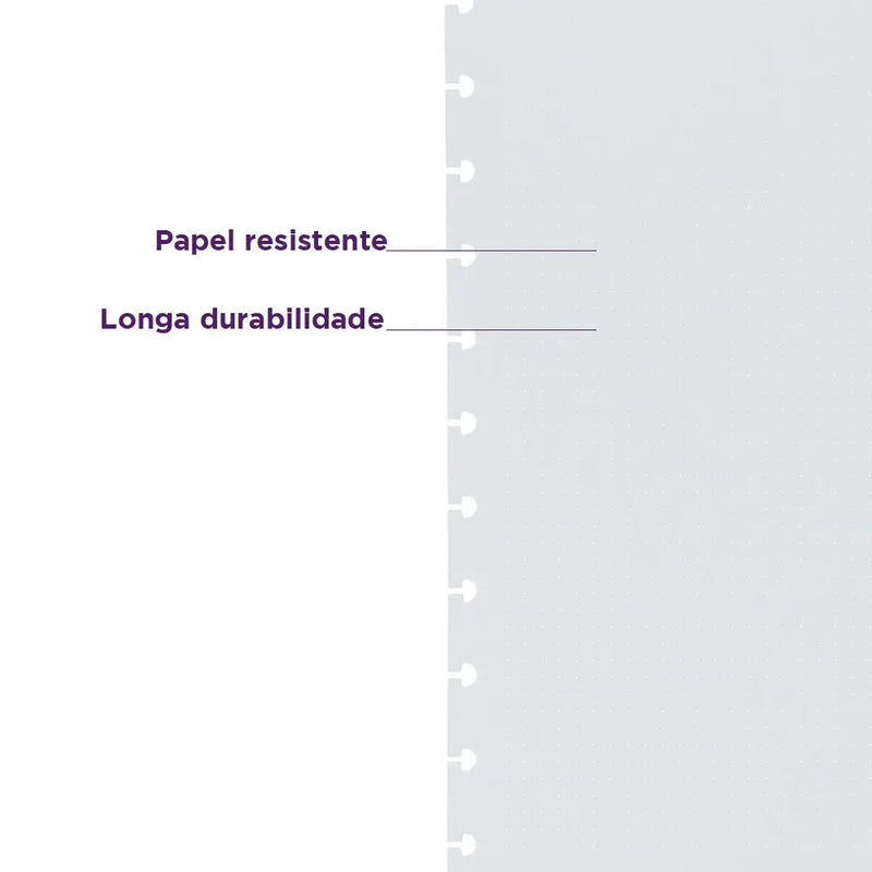 Refil Linhas Brancas Pontilhado