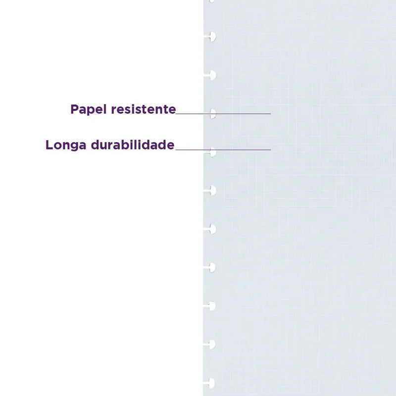 Refil Linhas Brancas Quadriculado