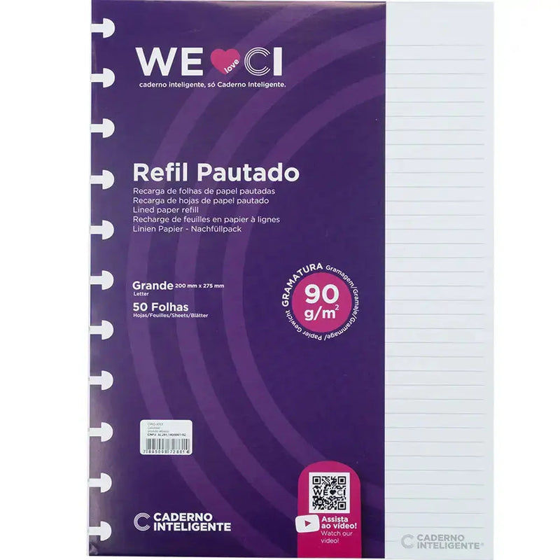Brinde Refil Pautado A5 90g