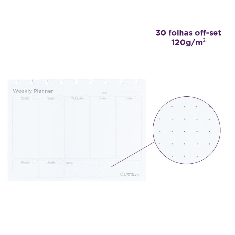 Brinde Refil Weekly Planner My Frame